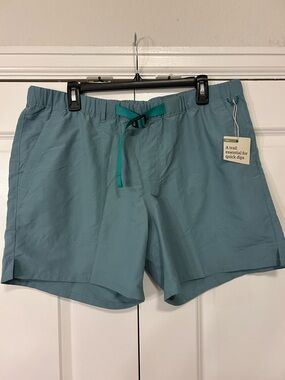 Men's Teal Swim Shorts with Contrast Drawcord
